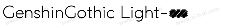 GenshinGothic Light字体转换